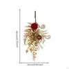 Hanging Floral Spray with Ornaments Cascading Decorative Branch Hanger Gleaming Holiday