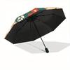 1pc Floral Cats Automatic Open/Close Umbrella, Portable Folding Umbrella for Travel, Themed Events, It is suitable as a gift for various festivals, Ou