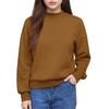 Teen Girls Solid Color Tops Cute Fashion Youth Long Sleeve Oversized Sweatshirts Teen Tops Winter Preppy Style Clothing