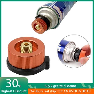 Outdoor Camping Hiking Stove Adapter Split Type Furnace Converter Auto-off Gas Cartridge Tank Connector Travel Equipment Tools