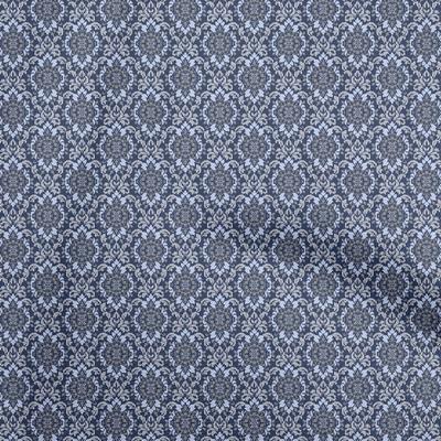 Cotton Flex Blue Fabric Damask Sewing Fabric By The Yard Printed Diy Clothing Sewing Supplies 40 Inch