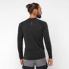 Salomon CROSS RUN LONGSLEEVE Size Deep Black Men's TEE, M, LC2033500,