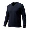 Maglione da Uomo Autunno Inverno a Treccia Monocolore Scollo a V Manica Lunga Casual Business Maglione Lavorato a Maglia