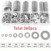 Stainless Steel Flat Washer Assortment Kit (M2, M2.5, M3, M4, M5, M6, M8, M10) - Suitable For Home Decorations& Factory Repairs