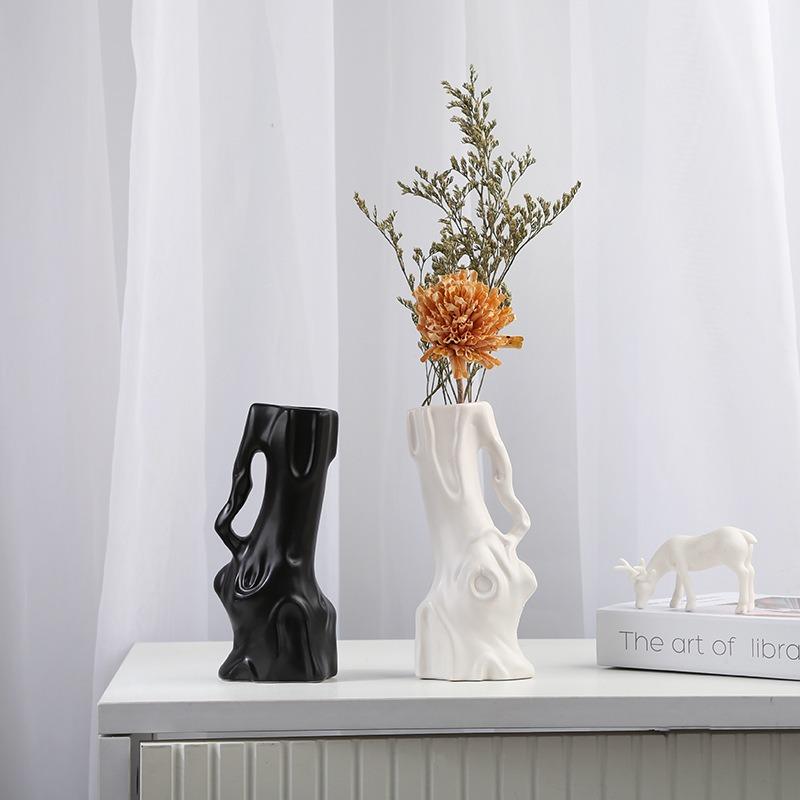 Vază Ceramică Decorativă Europeană Creativă pentru Casă, Decor pentru Living, Casă de Oaspeți, Decor pentru Comodă TV, Decorațiune de Birou, Grădinărit Bonsai