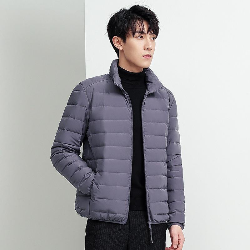 Autumn and Winter New Light Down Jacket Men's Short Seamless Stand-up Collar White Duck Down Warm Down Jacket