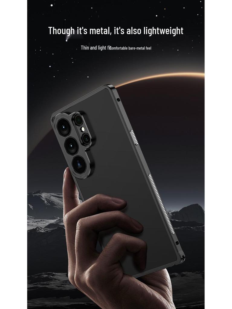 Samsung S26 Ultra Cooling Frame Case with Metal Buckle and Lens for S25U & S24