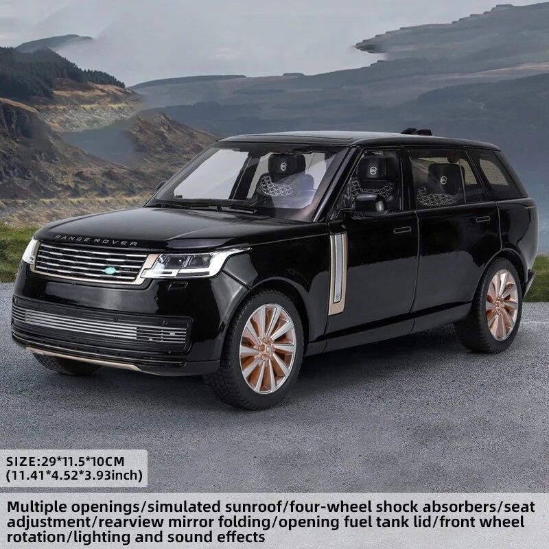 New 1:18 Land Rover Range Rover Scale Model Off-road Alloy Die-cast Metal Simulation Mini Car Model Toy Boy Gift Four-wheel Shock Absorption