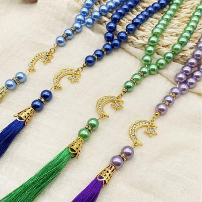 Elegant 33 Bead Glass Prayer Beads Bracelet Handmade Muslims Accessory Jewelry for Meditation Or Religious Ceremonies