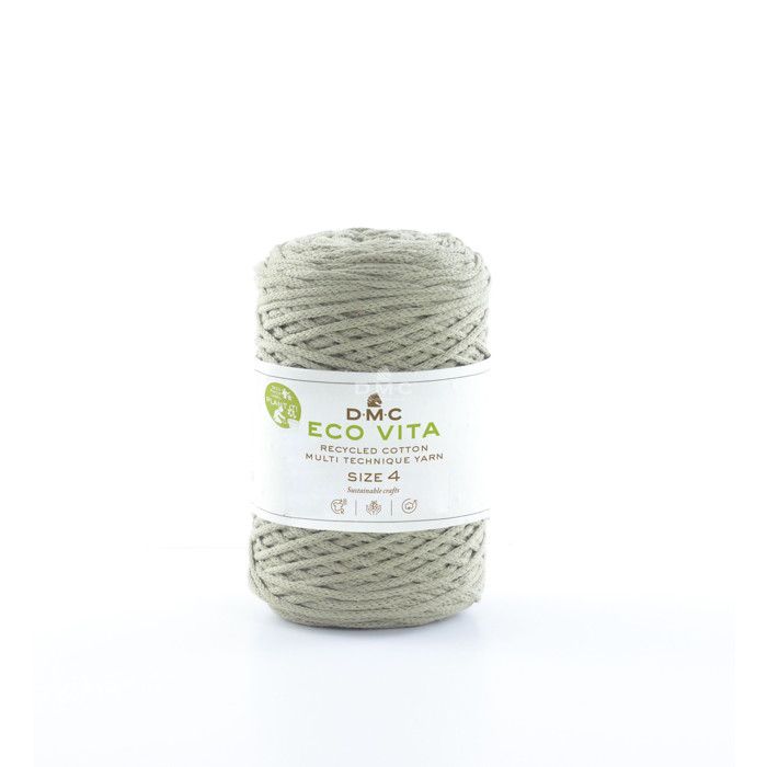 Fil Coton Recyclé Eco Vita 4mm 250g Col. 08 vert