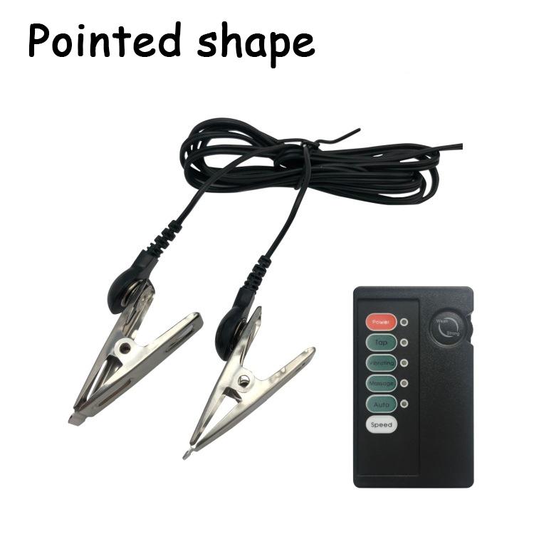 Cleme pentru mamelon cu electroșoc Agrafe Bondage pentru sâni Reținere Fetiș Blocare penis Jucărie sexuală cu tematică electrică