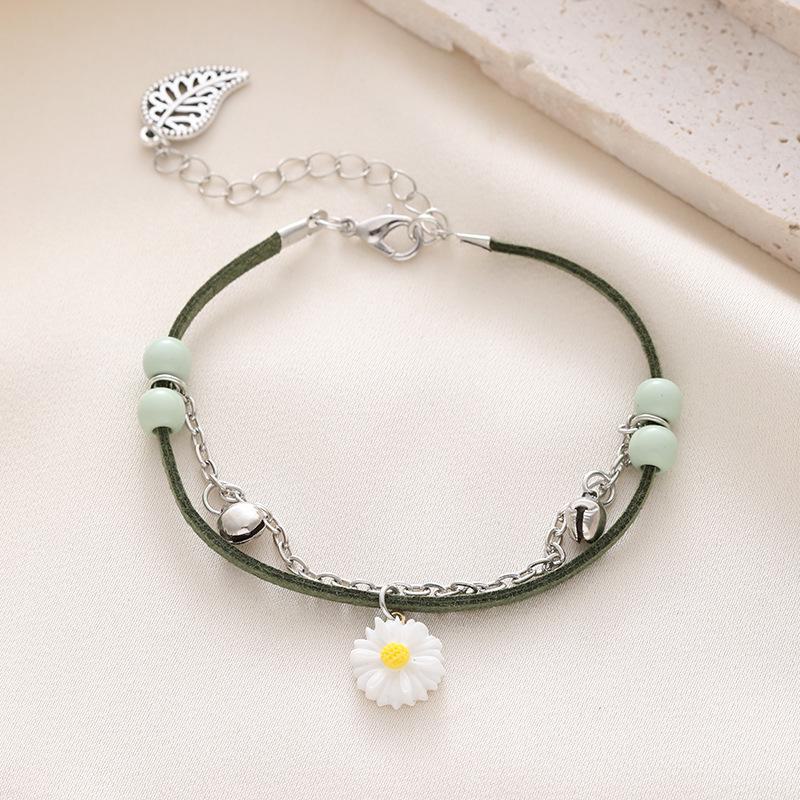 

Корейский браслет с маргаритками: Милый, ретро, универсальный подарок для студентов CK0040 белый