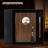 Premium Wooden Notebook Gift Set: Customizable Journal with Logo for Business Souvenir
