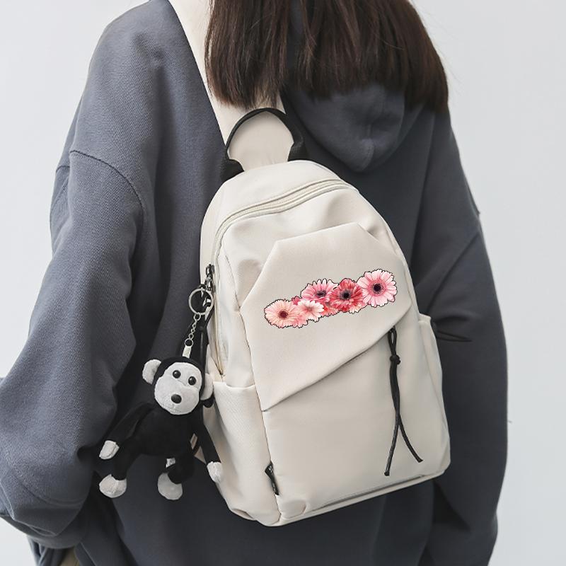 Naklejki z folii termotransferowej z kwiatami, łatwy nadruk na ręcznikach, naszywki termoprasowane, naklejki na odzież DIY, naszywki prezentowe termoprasowane