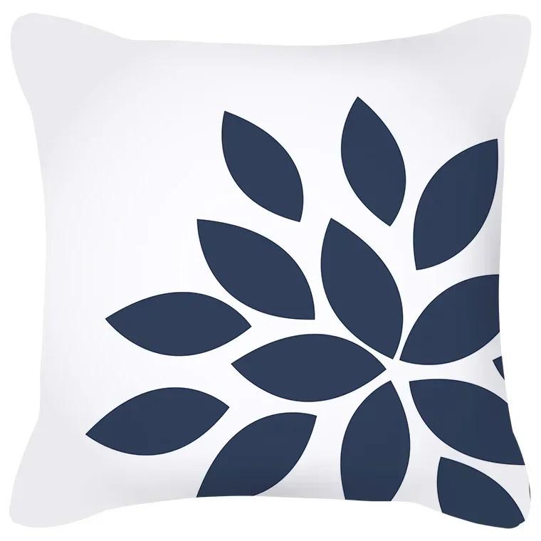 Pillowcase Navy Blue Geometric Pattern  Decorative  Home