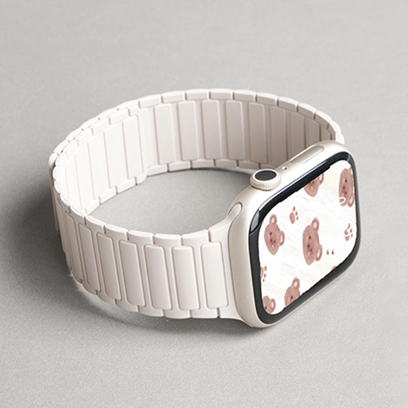 

Strap for Apple Watch 10 Band 44mm 40mm 49mm 45mm 41mm 46mm Magnetic Silicone Loop Bracelet iWatch Series 11 9 8 7 6 Se ultra2 3 S10-42mm 38 40 41mm