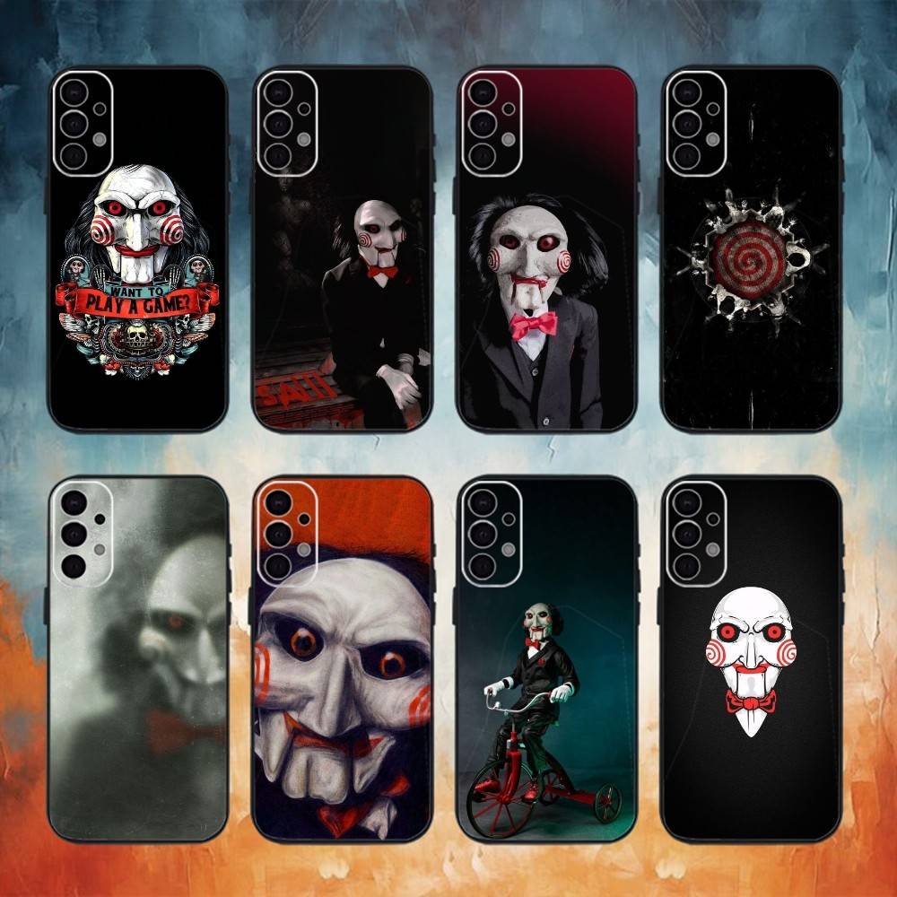 Saw Jigsaw Phone Case For Samsung S25,S24,S21,S22,S23,S30,Ultra,S20,Plus,Fe,Lite,Note,10,9,5G Black Cover