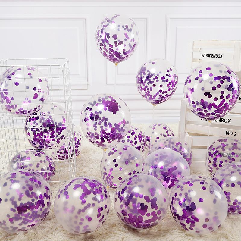 Sequin Balloons 12inch Latex Balloons Foil Confetti Balloons Wedding Room Decoration Balloons Arrangement Balloons