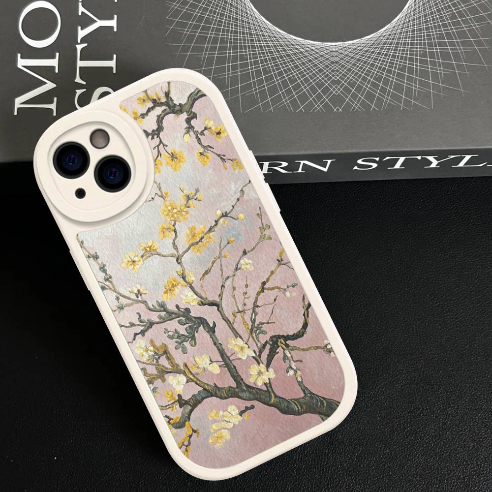 Art Vincent Van Gogh Leather Phone Case For iPhone 16 15 14 13 12 11 Pro Max Plus Shockproof Cover