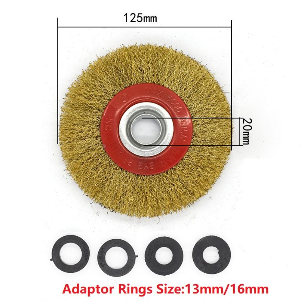 Wire Brush Wheel for Metal Cleaning 100mm Bench Grinder Compatible