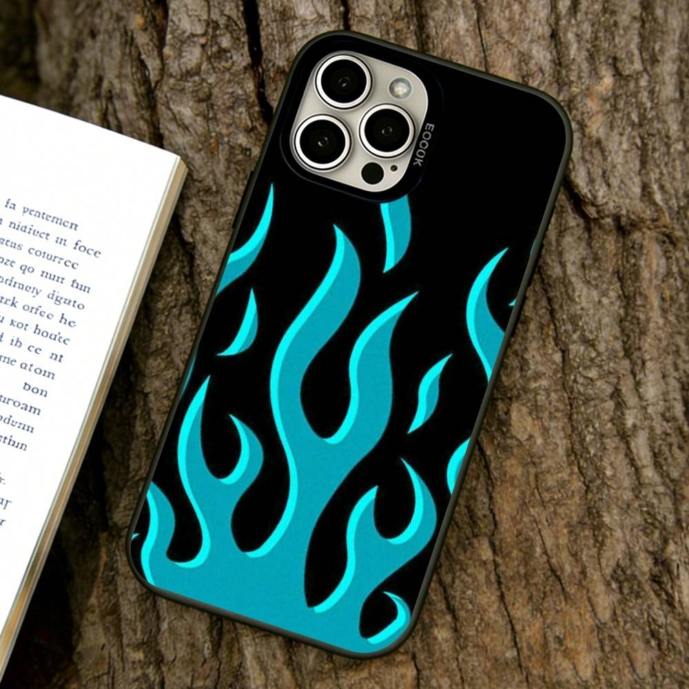 Fire Phone Case For iPhone 17,16,15,14,13,12,11 Plus,Pro Max,XS,Colored Silver Plated Inside Cover