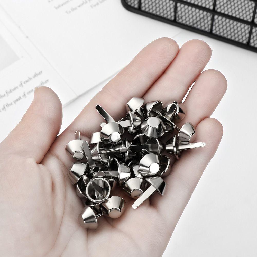 100Pcs/Set 12mm Punk Purse Handbag Pierced Jewelry Making Retro Rivets Metal Feet Studs Bag Accessories