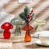 New Hydroponic Flower Bottle Transparent Glass Glass Vase Mushroom Aromatherapy Bottle Flower
