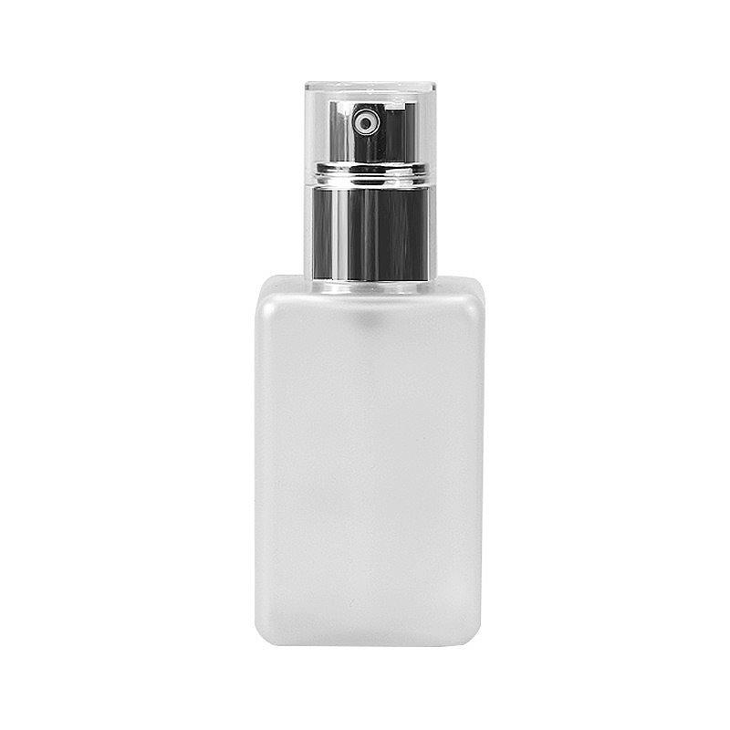 125ml Frosted PET Square Lotion Bottle with Pump, Refillable Empty Cosmetic Container for Skincare Body Lotion