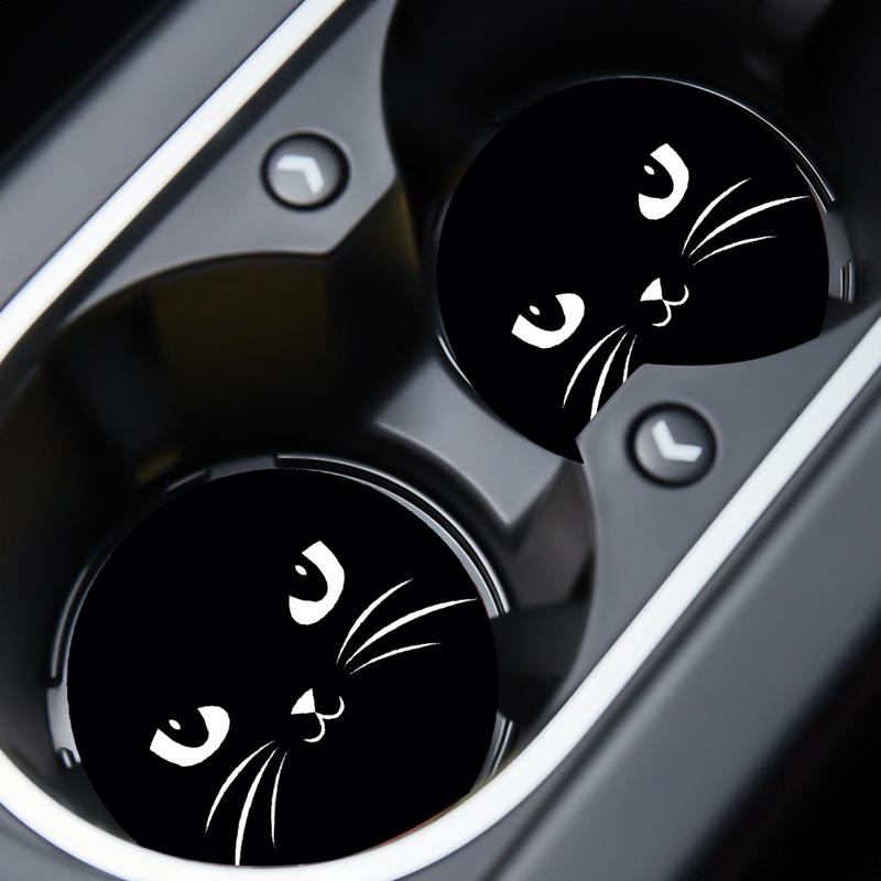 Car Drink Coaster Anti-Slip Cup Holder Mat Creative Car Cup Holder Insert Coaster Cool Car Interior Accessories Car Decor