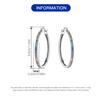 S925 Silver Rainbow Gradient Zircon Earrings Hoop Earrings Women Jewelry Trendy Anniversary Gifts