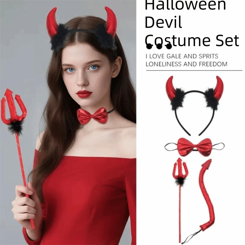 Cosplay Costume Halloween Cosplay Accessories Plastic Headband Bowtie Tail Set Cosplay