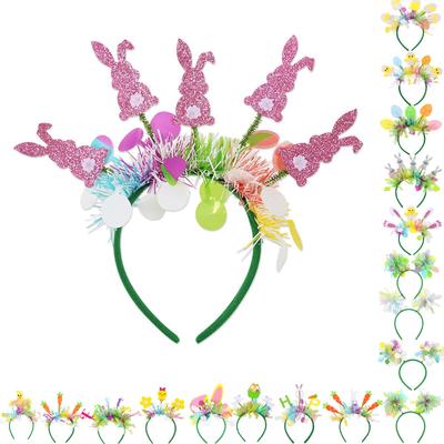 Easter Headband With Colored Egg Strips And  Balls