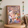 Disney oil painting painting art Pinocchio Gepetto workshop handmade diy painting home decoration gift