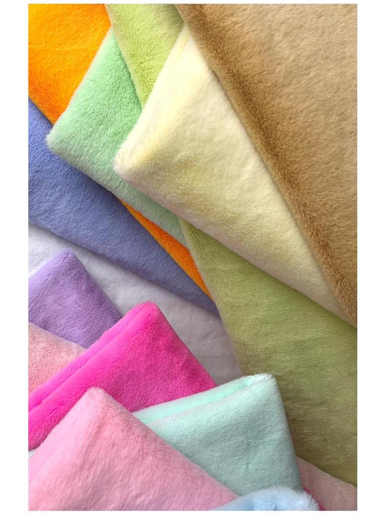 Material Pluș Iepure Rex Imitație 5mm - Opțiuni Multicolor pentru Jucării, Îmbrăcăminte, Perne