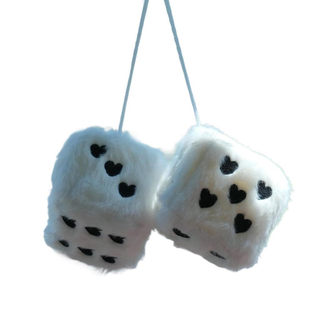 Tuyhnj Dice Car Ornament, Autophagy Dice - 1 Pair Car Decorative Dice Pendant -