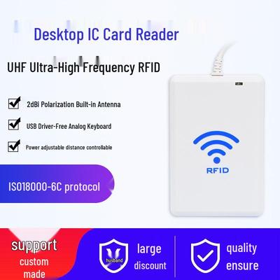 Desktop UHF RFID Kaartlezer - ISO18000-6C Contactloos Swipe Apparaat