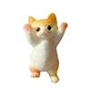 Standing Cat Plush Toy Soft Stuffed Animal Figure Lifelike Kitty Ornament for Desk Home Office Decoration Gift for Kids Adults