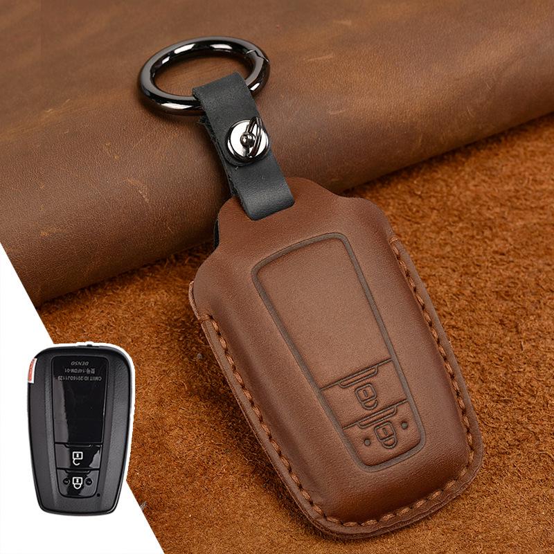 

High-Quality Handmade Cowhide Key Case for Toyota