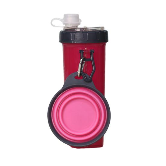 2 In 1 Pet Food Container with Water Tank Storage Bin Foldable Containers Compact Pet Food And Water Carrier