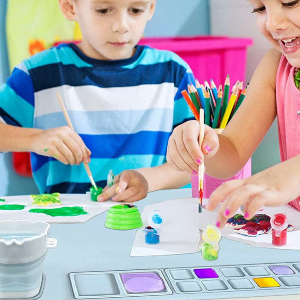 Silicone Drawing Mat with Water Cup - Washable, 41x51cm
