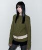 ROLAROLA Mohair Loose Fit Cable Knit Khaki