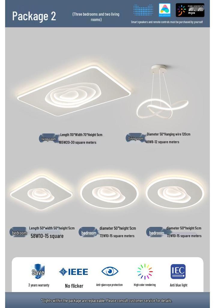 Minimalist Cloud-Shaped Ceiling Light with Mijia Smart Support for Living Room
