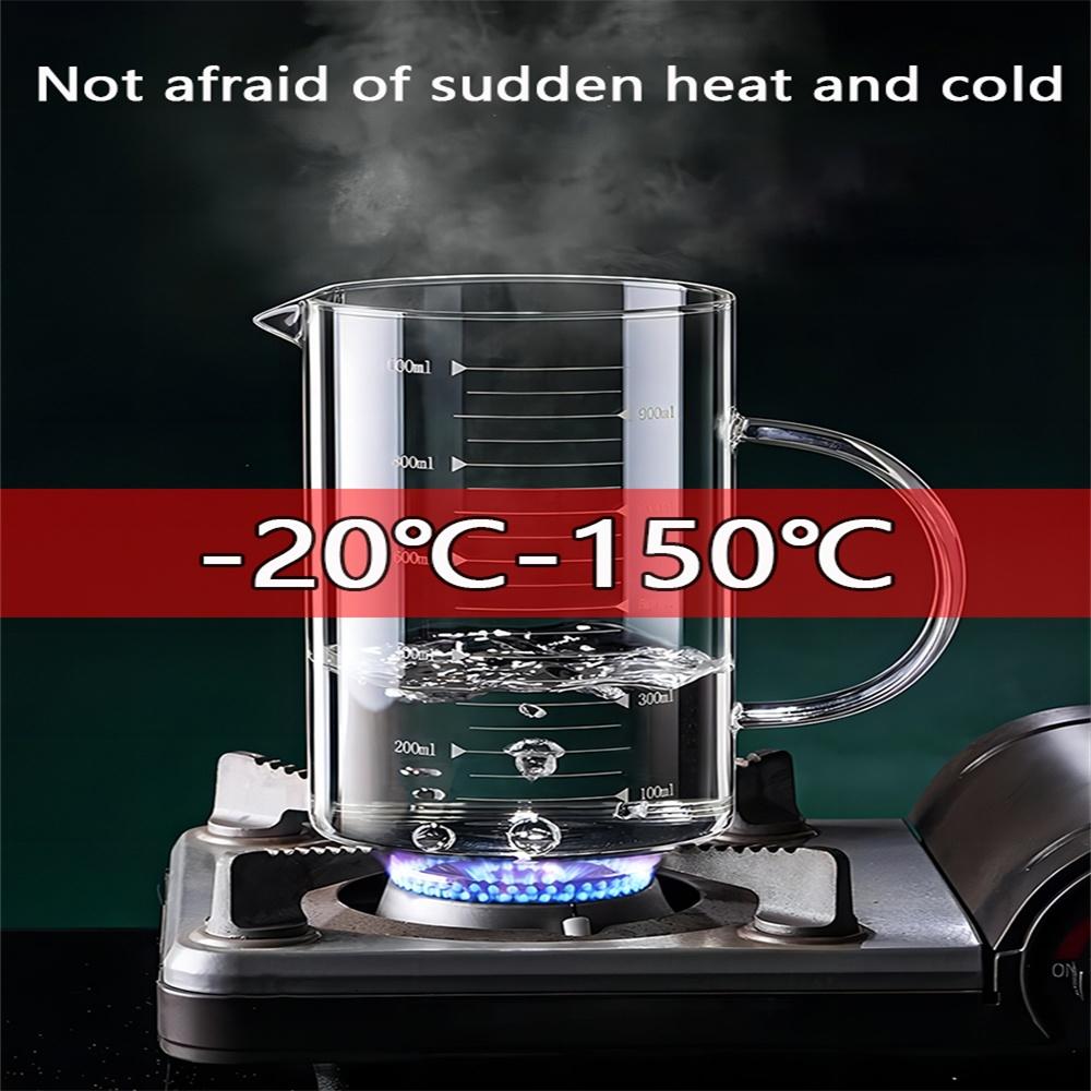 250/350/500/1000ml Glass Measuring Cup With Handle 1pc High Borosilicate Glass Milk Coffe Measuring Mug Heat-resistant Cup