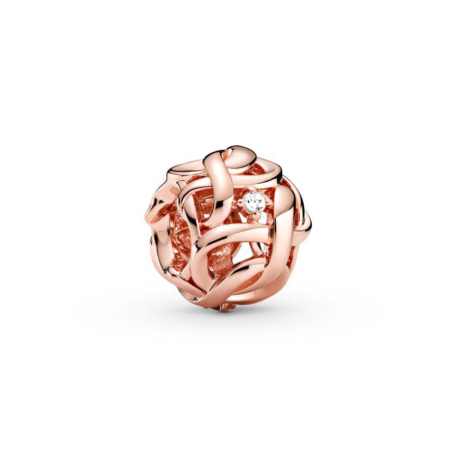 Brillante Europeo Bricolaje Serie Oro Rosa Chapado Flor BOO Colgante Clip Pata Corazón Cuenta Ajuste Pulsera Plata Joyería Regalos