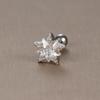 Gold Stainless Steel Earrings with Zircon Studs - Creative and Elegant Design