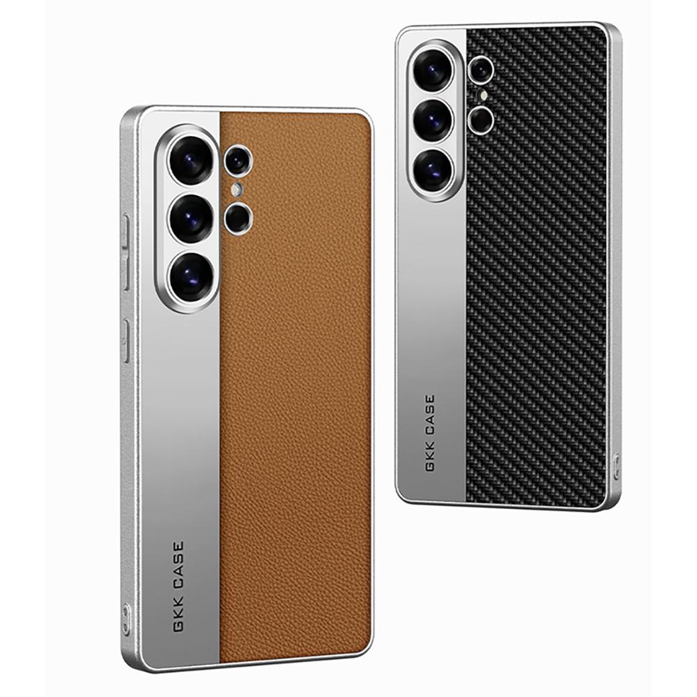 Custodia Lussuosa in Pelle Galvanizzata per Telefono Samsung Galaxy S26 S25 S24 S23 Ultra Ultra Sottile Morbido Silicone Antiurto Cover Posteriore