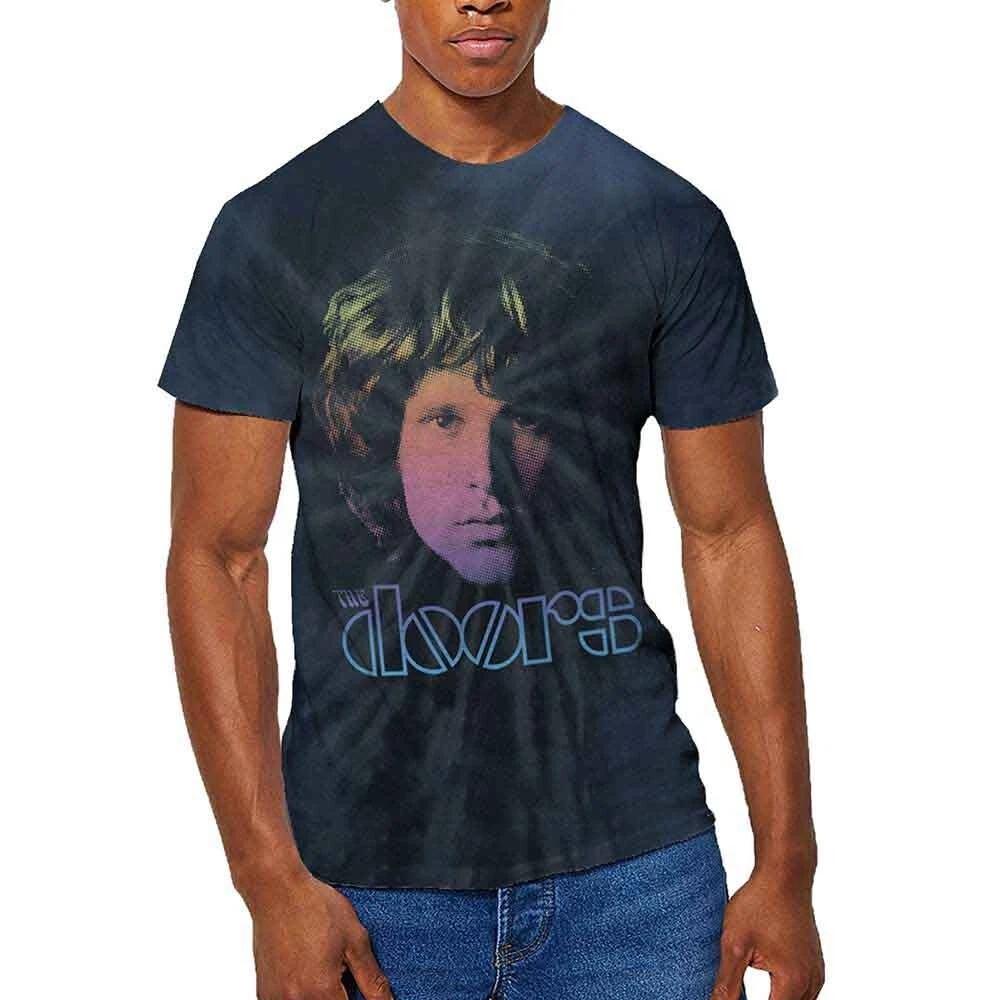

The Doors Jim Halftone Blue Tie Dye T shirt - NEW S