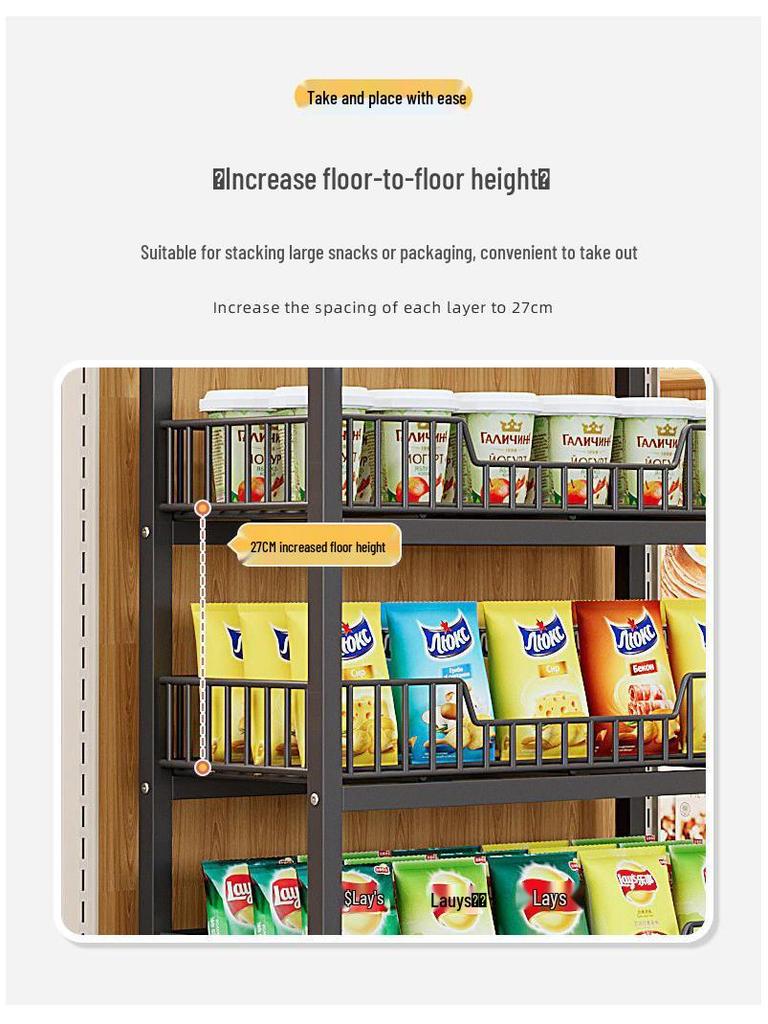 Multi-layer Snack & Drink Display Stand for Checkout Counters and Toy Shelves