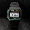 Casio Youth Series Small Square Classic Retro Waterproof Watch Men Watches Blue Gray F-91W-3