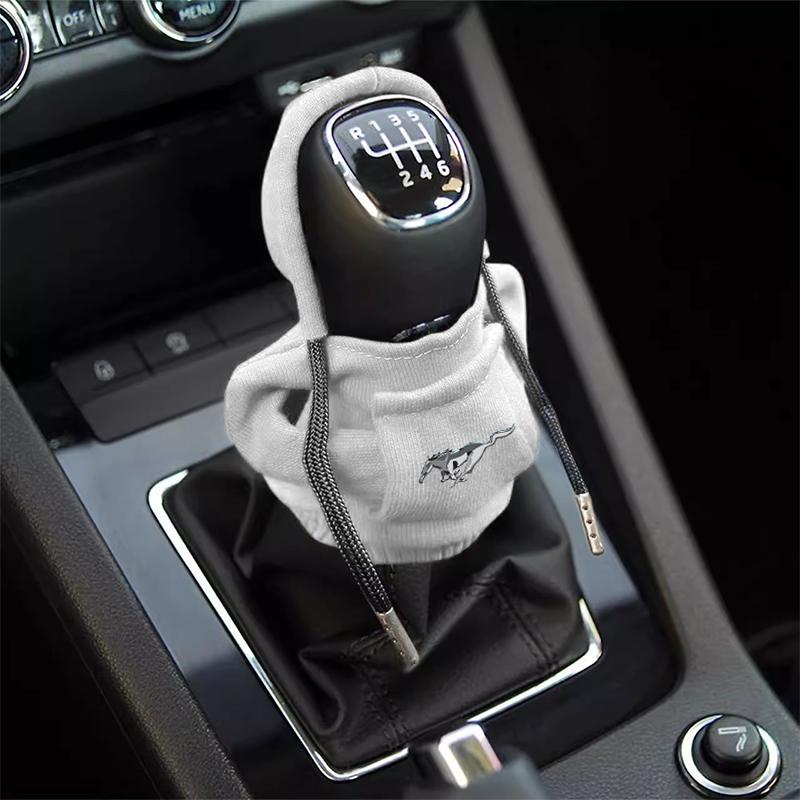 Car Gear Shift Knob Hoodie Car Gear Car Shift Lever Cover For Ford Mustang ST Line Mondeo Focus Fiesta Escape Kuga Ecosport Ranger EXplorer Stickers